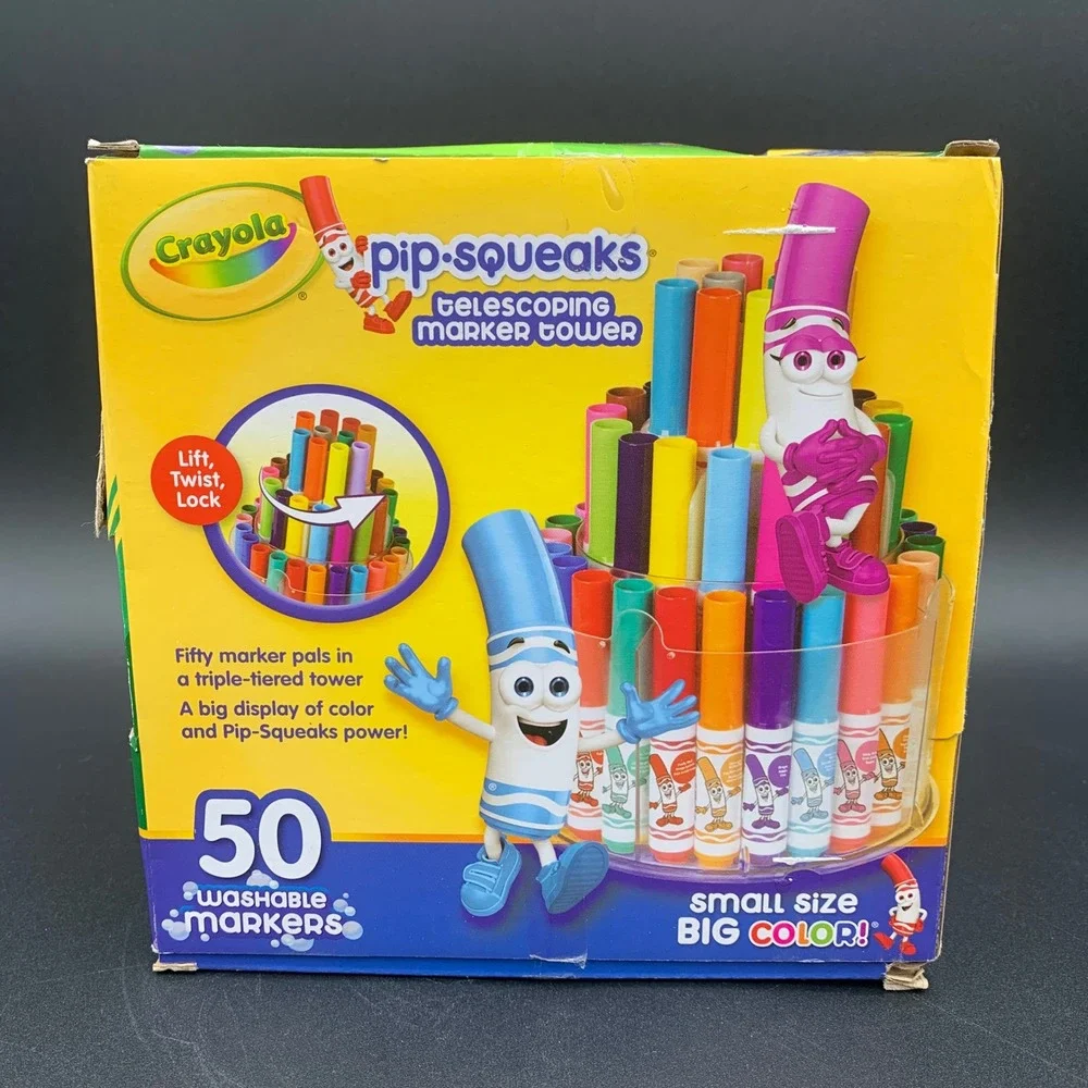Crayola Pip-Squeaks Telescoping Marker Tower 50 Washable Markers 58-8750
